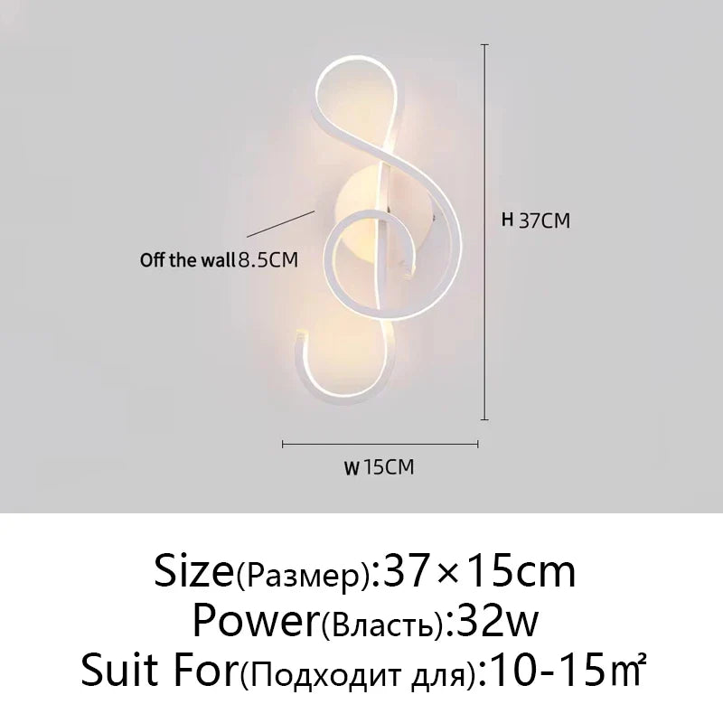 Afralia™ LED Wall Lamps Modern Minimalist Bedroom Living Room Lighting Black White
