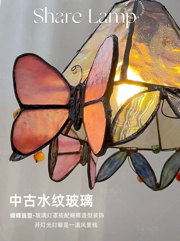 Afralia™ Nordic Retro Colored Glass Chandelier LED Light for Home and Hospitality