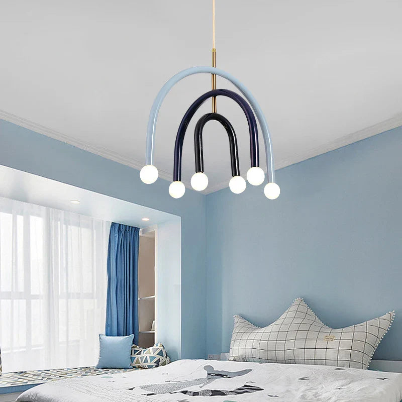 Afralia™ Rainbow E14 Pendant Lamp for Kitchen, Dining Room & Bedroom Lighting