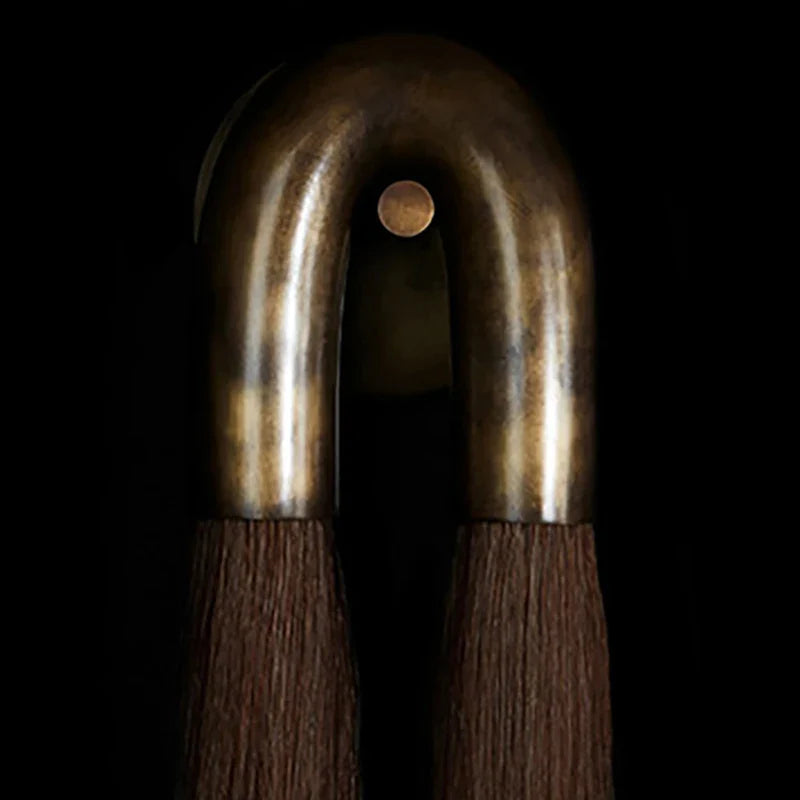 Afralia™ HORSEHAIR Wall Lamp Old Gold Silver Black Metal Cloth Light