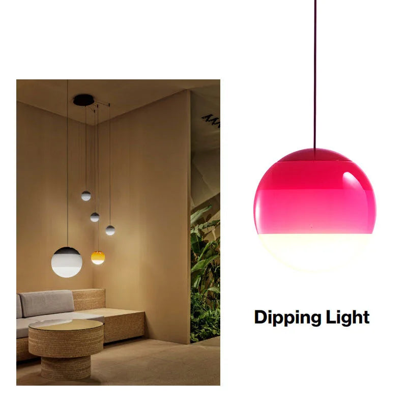 Afralia™ Nordic Glass Ball Pendant Light: Colorful LED Hanging Lamp for Dining, Bedroom, and Restaurant