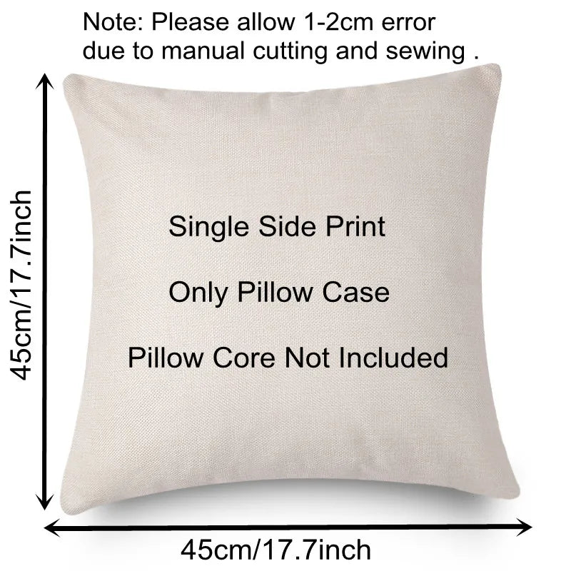 Afralia™ Christmas Linen Cushion Cover 45x45cm Sofa Home Party Decor