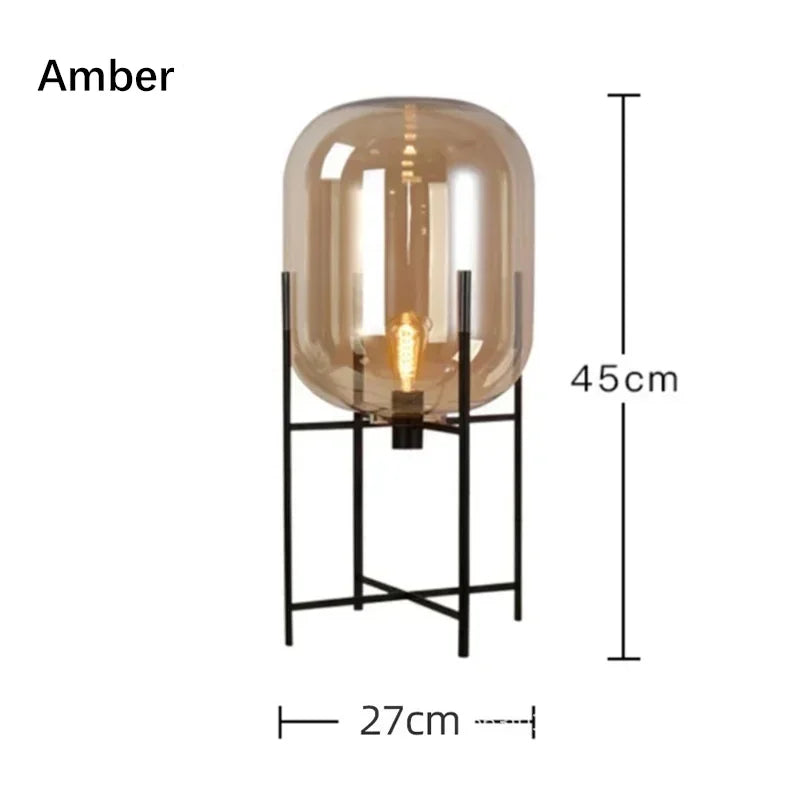 Afralia™ Modern Glass LED Floor Lamp for Living Room, Bedroom, Dining, and Home Decor