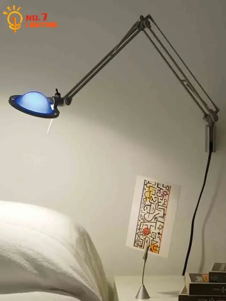 Afralia™ Medieval Rocker Arm Wall Lamp LED G4 Nordic Designer Adjustable Bedside Reading