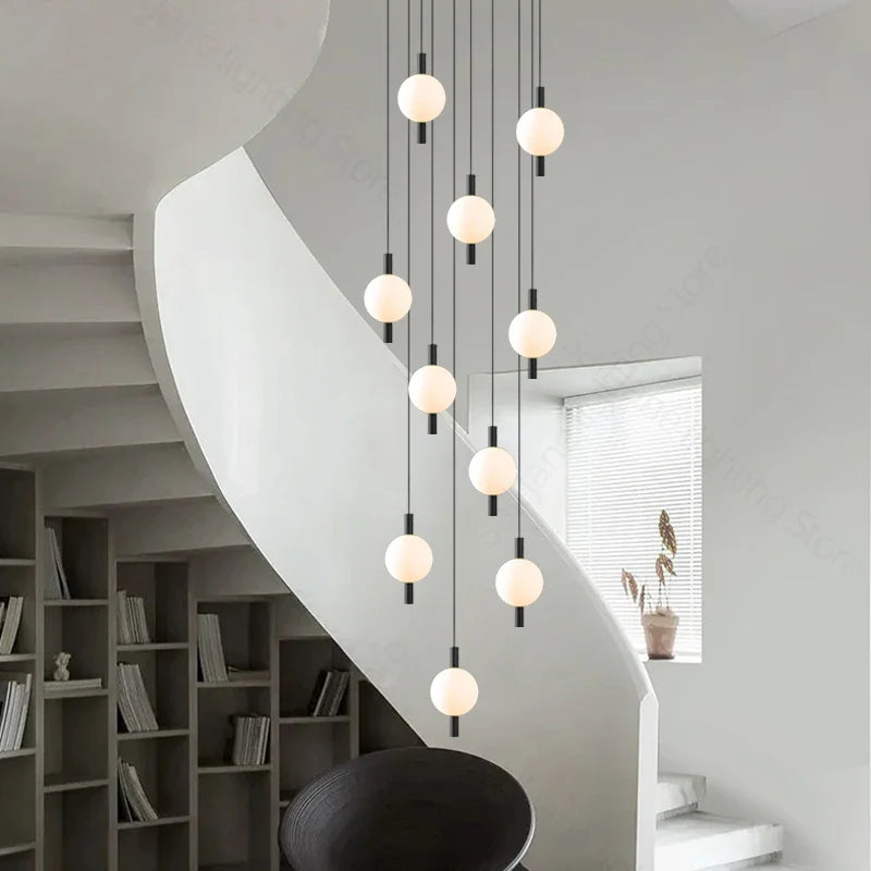 Afralia™ Minimalist Ball Chandelier: Modern Home Decor & Kitchen Lighting