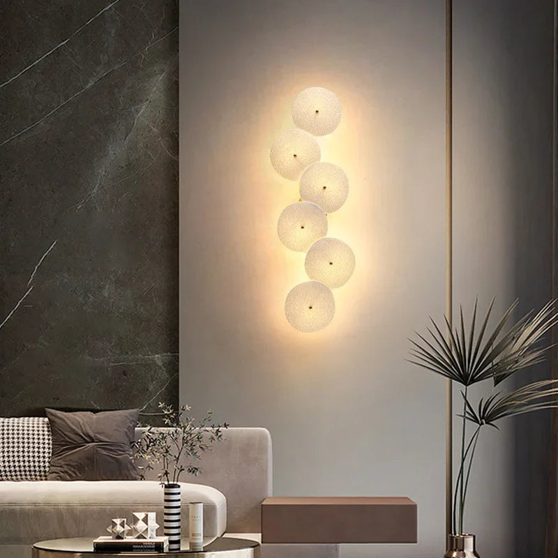 Afralia™ Modern Ceramics Wall Sconces LED Lights for Home Living Room Decor