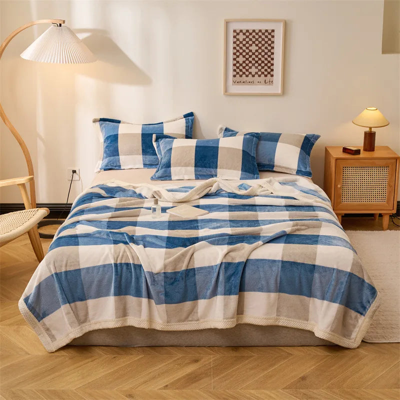 Afralia™ Japanese Milk Velvet Blanket: Soft, Thick, and Cozy for All Seasons