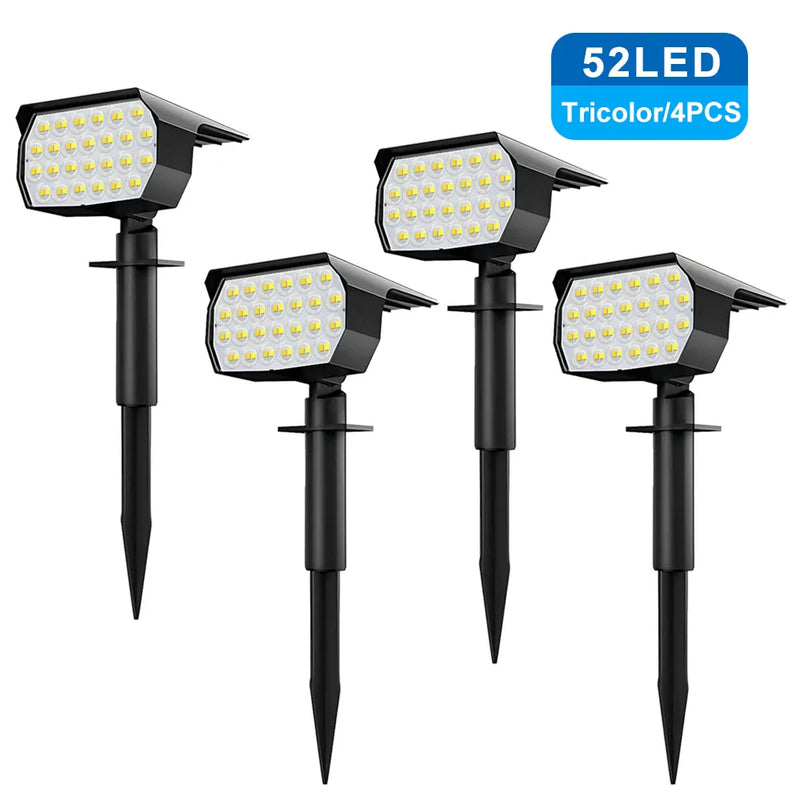 Afralia™ Solar Landscape Light: 50LED Outdoor Waterproof Garden Spotlight with 3 Color Modes