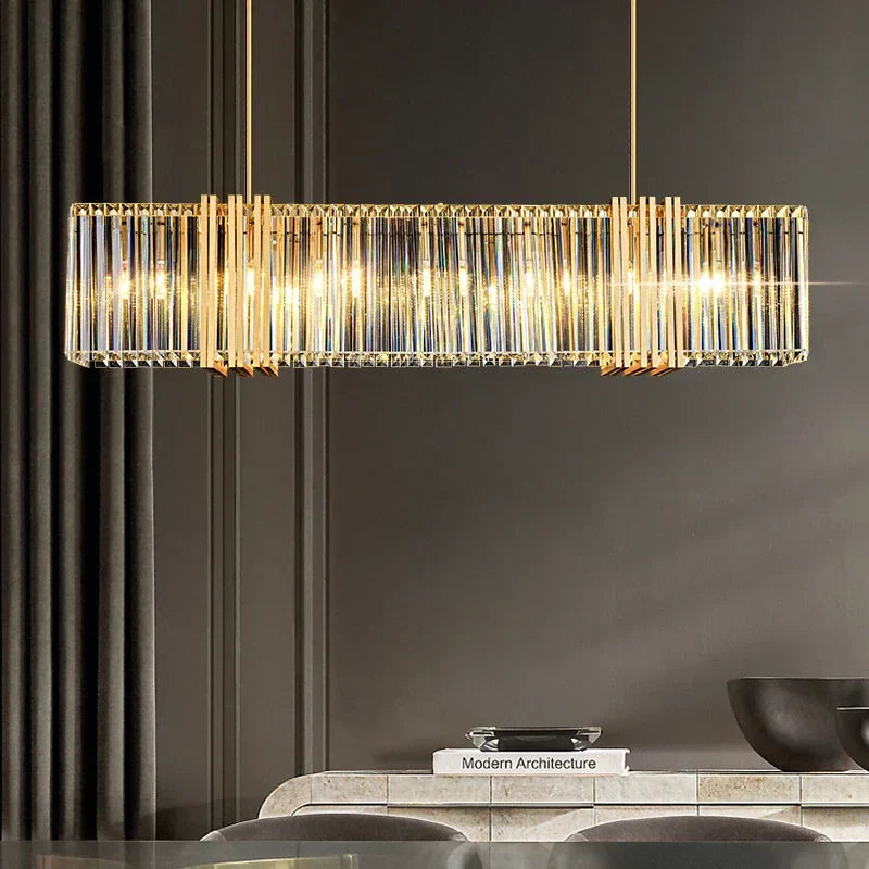 Afralia™ Luxe E14 LED Crystal Pendant Chandelier: Elegant Dining Room Lighting