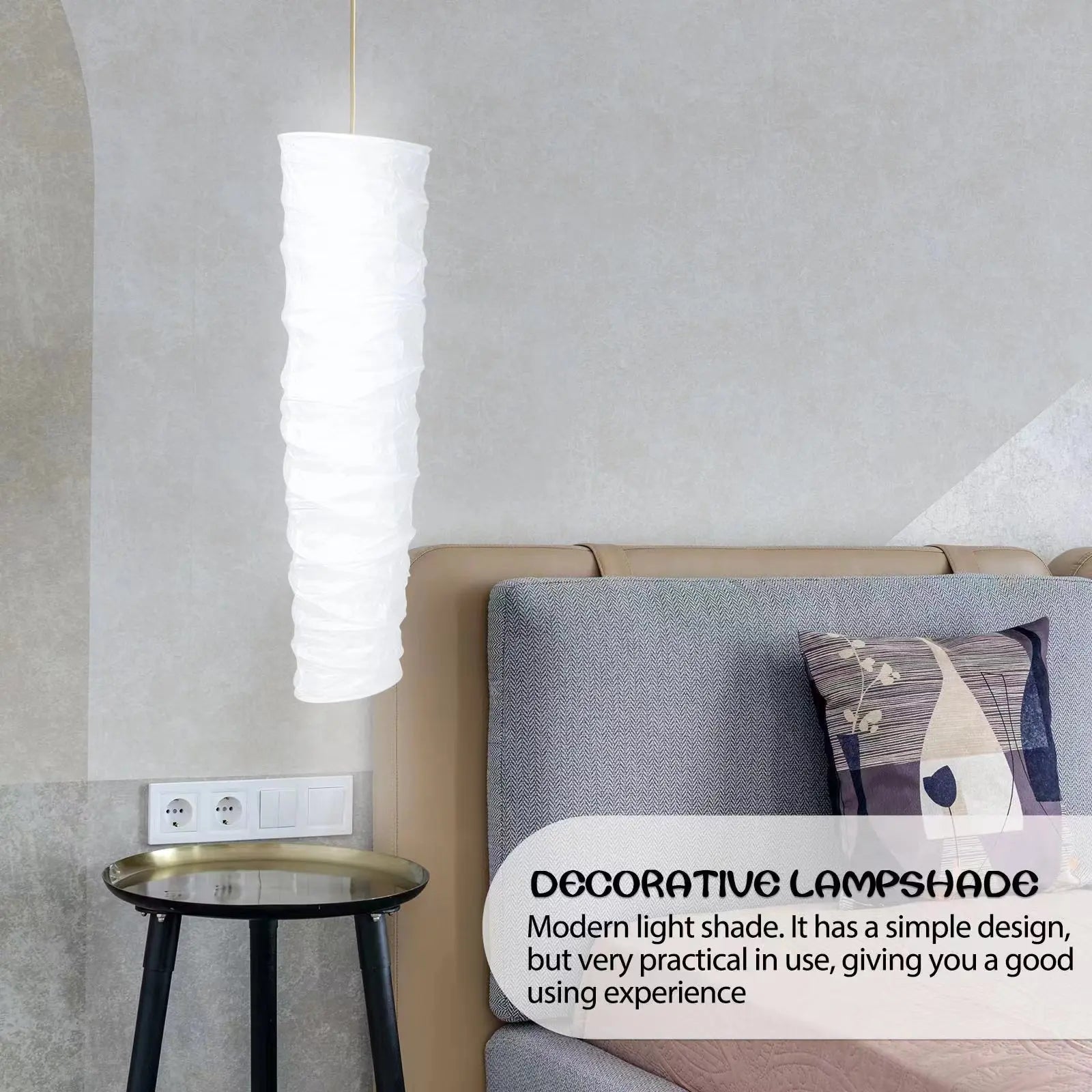 Afralia™ Elegant Column Floor Lamp with Rice Paper Shade for Living Room