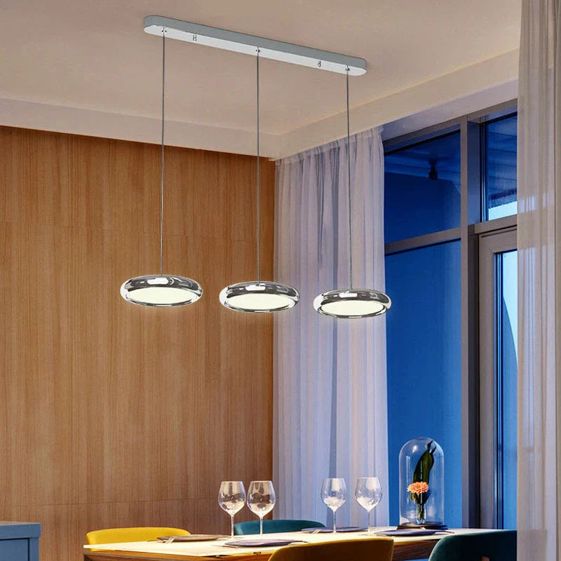 Afralia™ Circular Dining Pendant Chandelier LED Light for Kitchen, Living Room & Bedroom