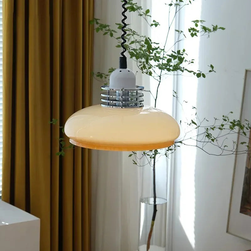 Afralia™ Glass LED Chandelier: Modern Bauhaus Style Pendant Light for Home, Restaurant, and Bar