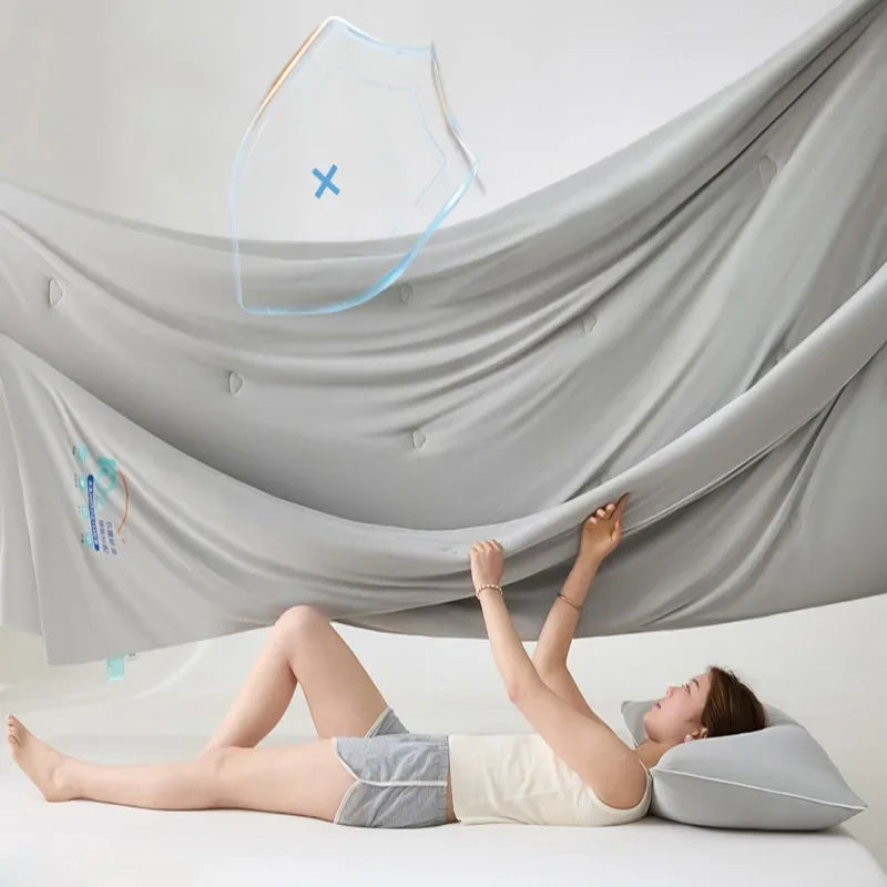 Afralia™ Satin Silky Cooling Blanket - Lightweight Air Conditioner Comforter