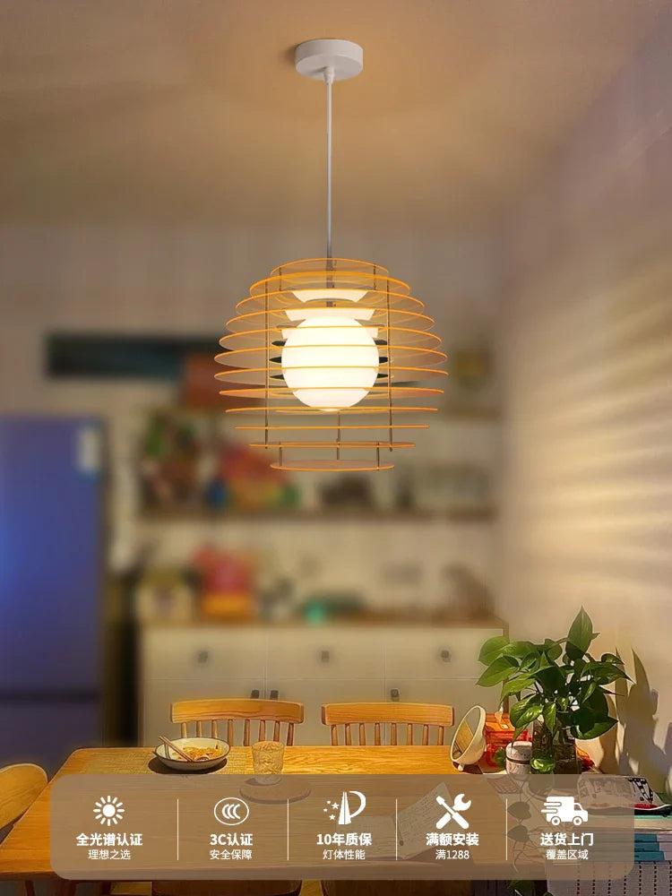Afralia™ Retro Sunset Pendant Light for Restaurant, Vintage Bar Counter Island Platform
