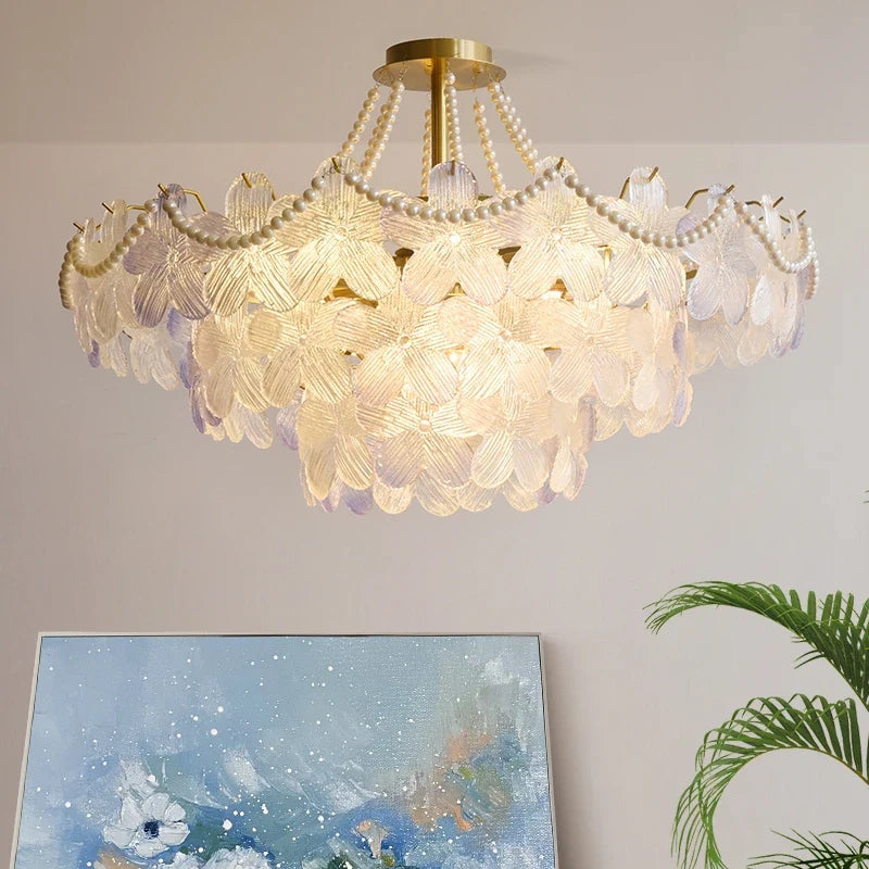 Afralia™ Leafless Crystal Chandelier: Modern French Living Room & Bedroom Lighting