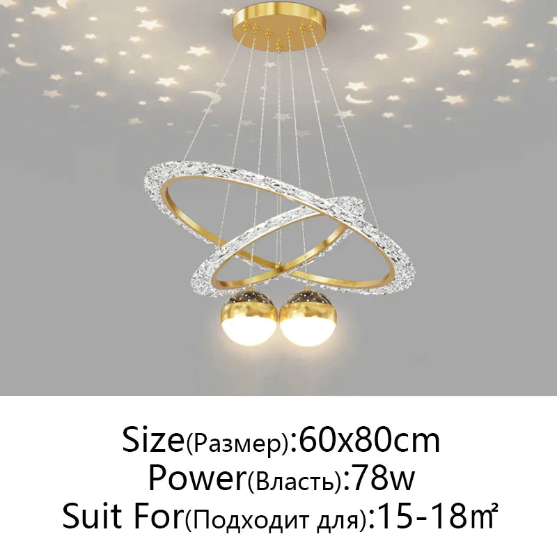 Afralia™ Nordic Gyptian LED Chandelier for Living Room Bedroom Dining Room