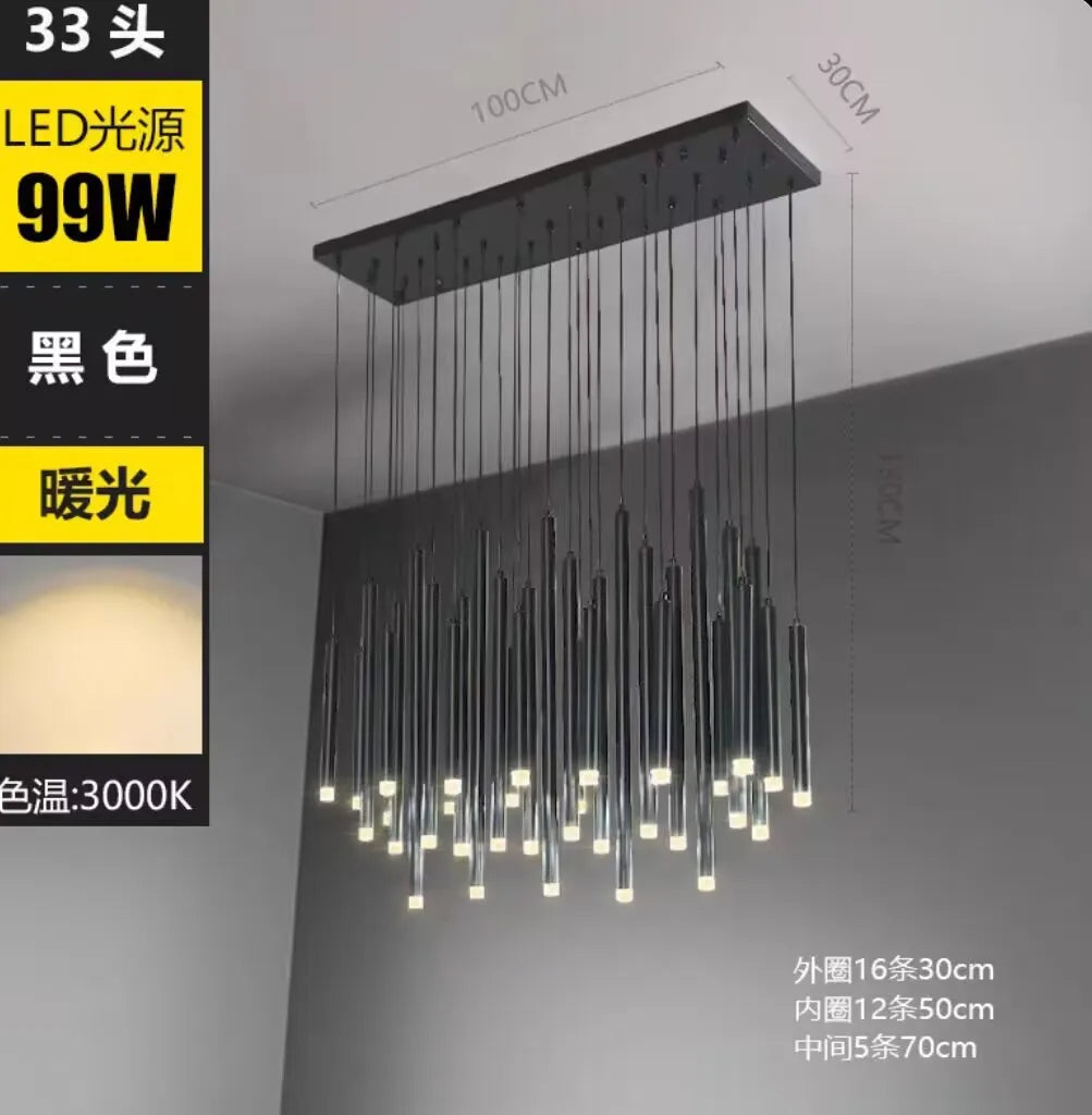 Afralia™ Nordic Crystal Chandelier with Remote Control for Dining Room and Luxury Home Lighting