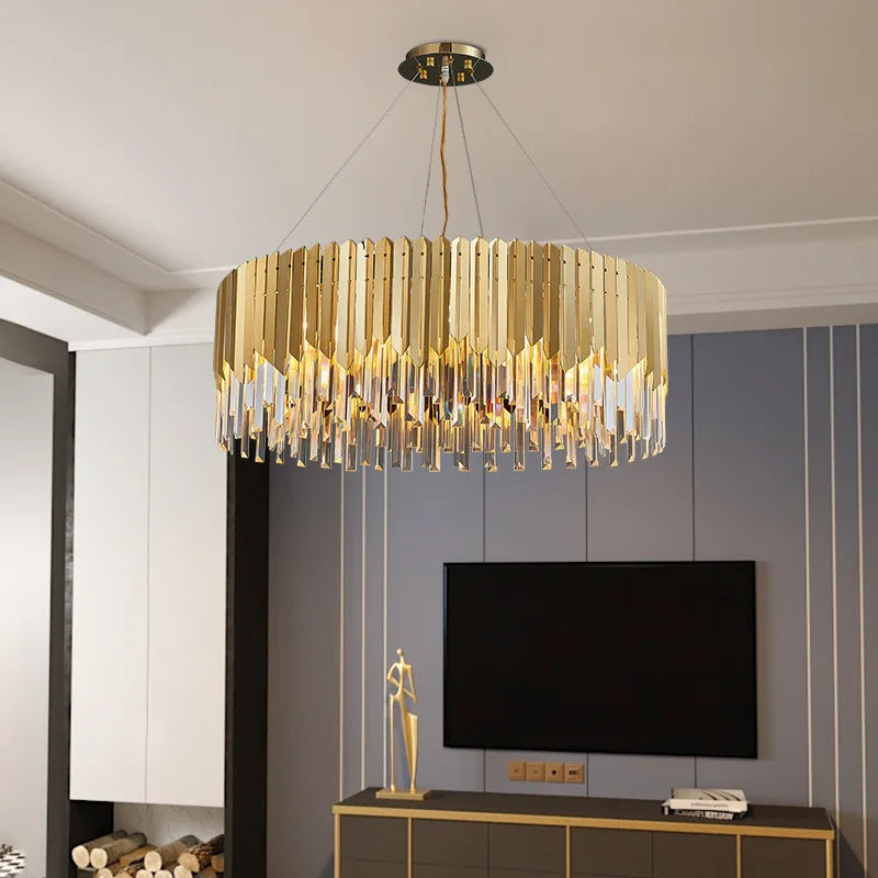Afralia™ Modern Crystal Ceiling Chandelier for Dining & Living Room Lighting
