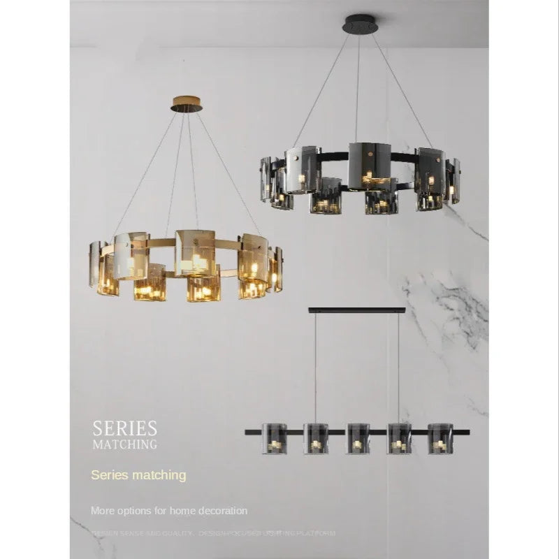 Afralia™ LED Straight Line Ceiling Chandeliers Modern Simplicity Pendent Light Fixtures