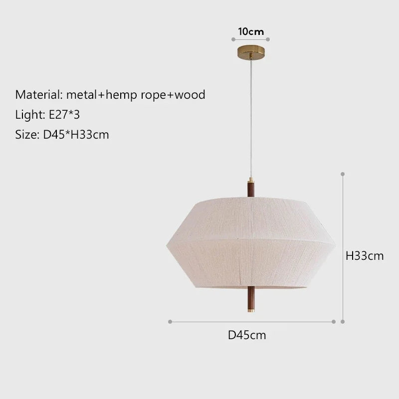 Afralia™ Rope Rattan LED Pendant Lights Chandelier for Bedroom Dining Room Bar