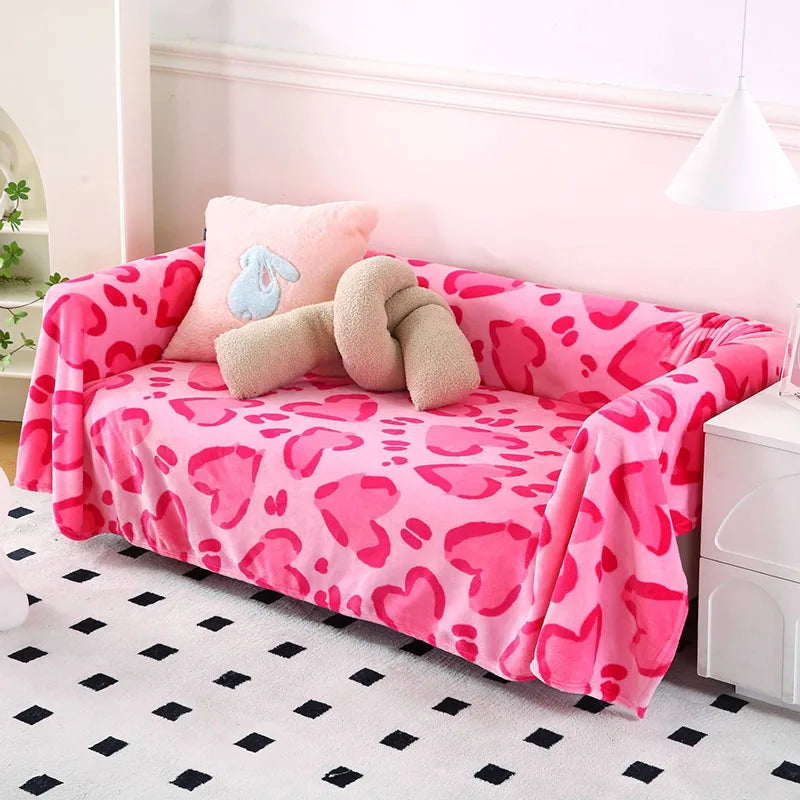 Afralia™ Milk Velvet Printed Blanket: Soft Sofa Cover for Spring & Autumn