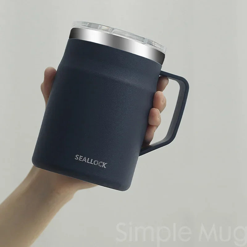 Afralia™ Stainless Steel Thermal Coffee Mug with Lid - Insulated Drinkware for Hot and Cold Beverages