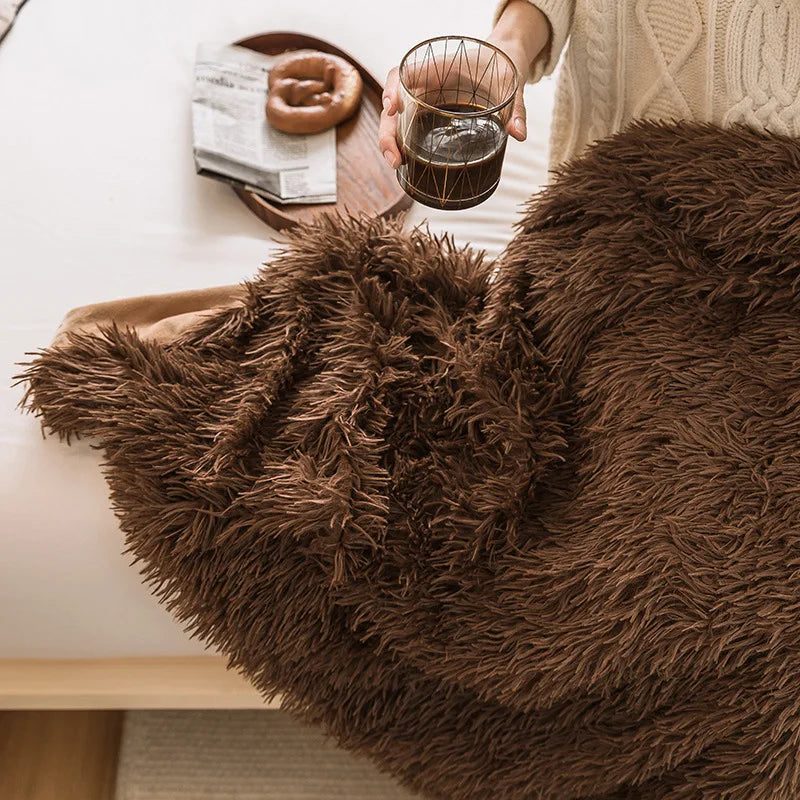 Afralia™ Cozy Faux Fur Throw Blanket for All Seasons