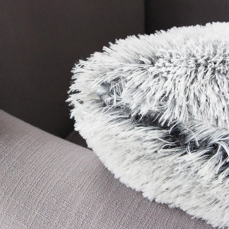 Afralia™ Soft Faux Fur Throw Pillow Cover for Sofa Bed Living Room - 45x45 CM Luxe Cushion Case