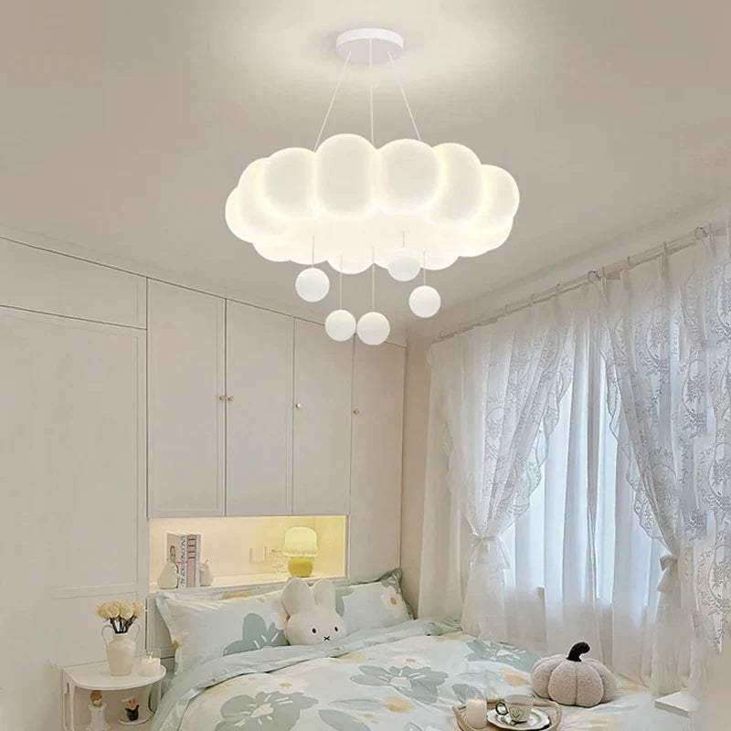 Afralia™ Dimming Pendant Chandelier Light with PE Lampshade for Living Room Bedroom