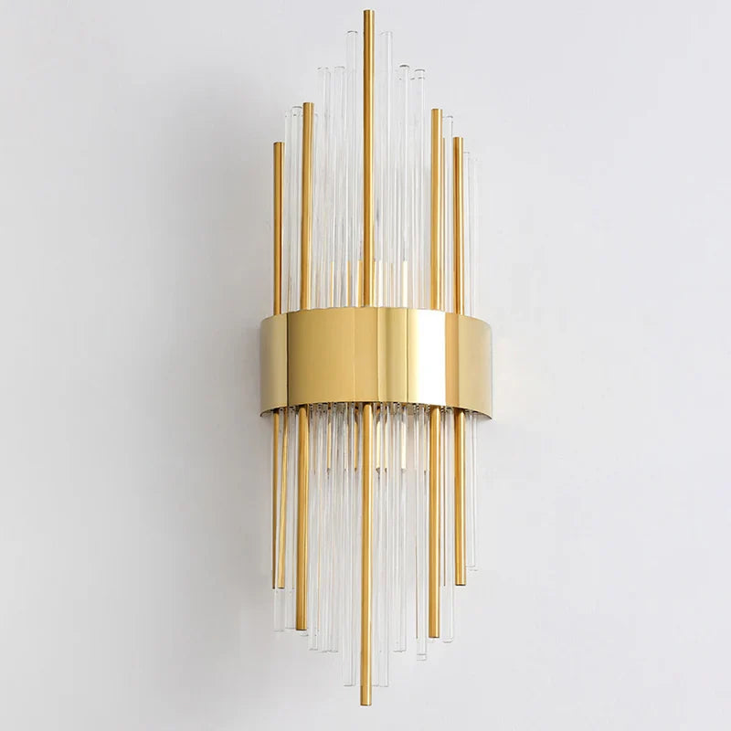 Afralia™ Gold Stainless Steel LED Wall Sconce for Elegant Indoor Lighting