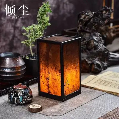 Afralia™ Hedge Stone Candle Holder: Ancient Decorative Amber Table Lamp