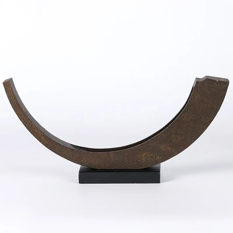 Afralia™ Metal Moon Arc Meniscus Figurine Home Decoration