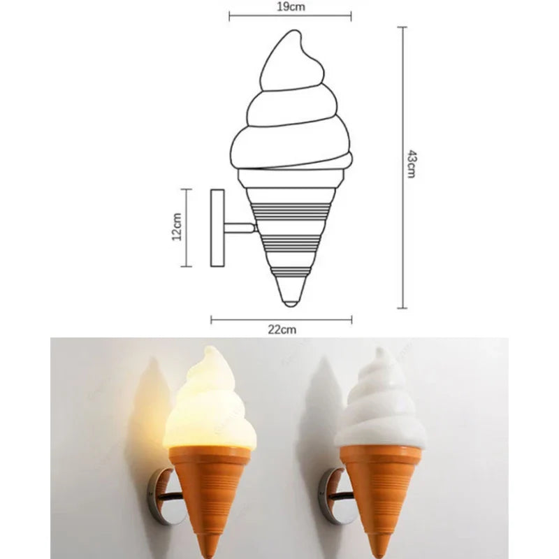 Afralia™ Modern LED Ice Cream Wall Sconce for Home Decor & Cafe Lighting