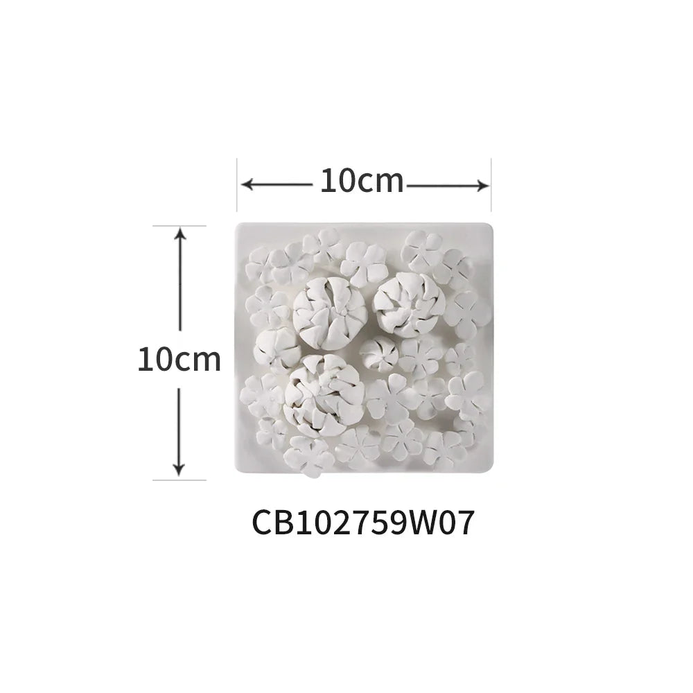 Afralia™ Porcelain Panel Painting: Embossed Bud Wall Decoration Craft with Handmade Detail and Elegant Design