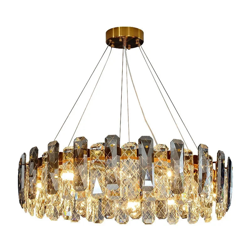 Afralia™ Crystal LED Chandelier: Modern Luxury Pendant Light for Bedroom, Restaurant, and Home Decor