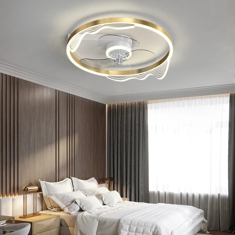 Afralia™ Ceiling Fan Light with Invisible Blades, Remote Control, Modern Design, Silent Operation