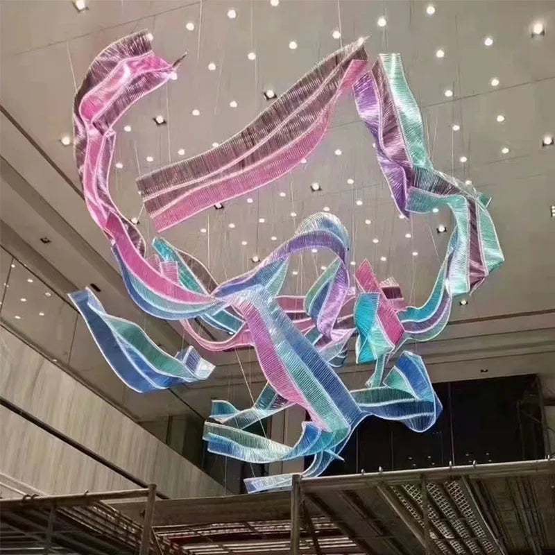 Afralia™ Glass Chandelier Pendant Lights Colored Living Room Hotel Lighting