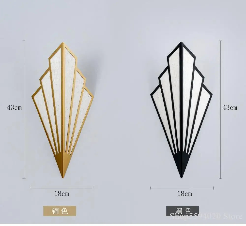 Afralia™ Nordic LED Wall Lamp: Creative Sector Decoration for Living Room, Bedroom, Bedside Lighting