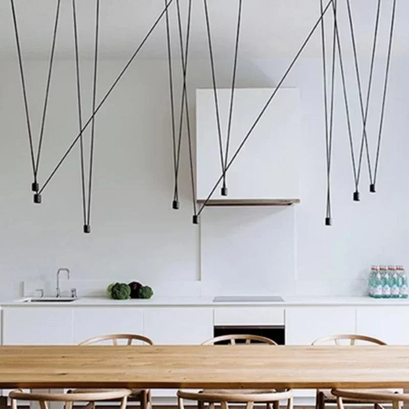 Afralia™ Geometric Pendant Lamp Modern Simple Lights Decoration Vintage Kitchen Coffe