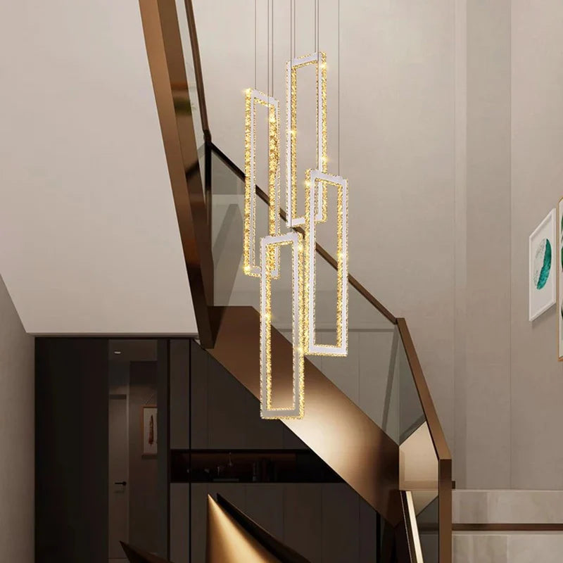 Afralia™ Crystal Pendant Lights: Modern Smart Indoor Lighting for Living Room, Dining Room