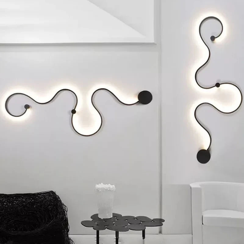 Afralia™ Contemporary Acrylic Wall Lamps in White/Black Iron for Home Decor