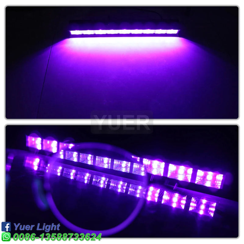 Afralia™ 9X2w UV LED Disco Party Bar Lights for Indoor DJ, Flat Dyeing Aluminum UV Disinfection