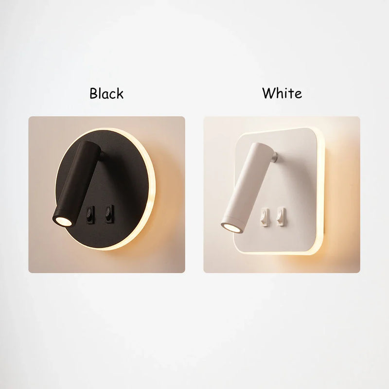 Afralia™ Adjustable Wall Lamp for Bedroom, Study, or Reading - 350° Rotation, Switch Included