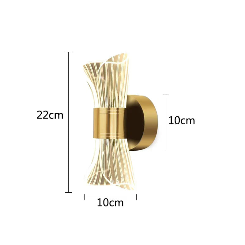 Afralia™ Crystal Wall Lamp for Bedroom Living Room Aisle Lighting