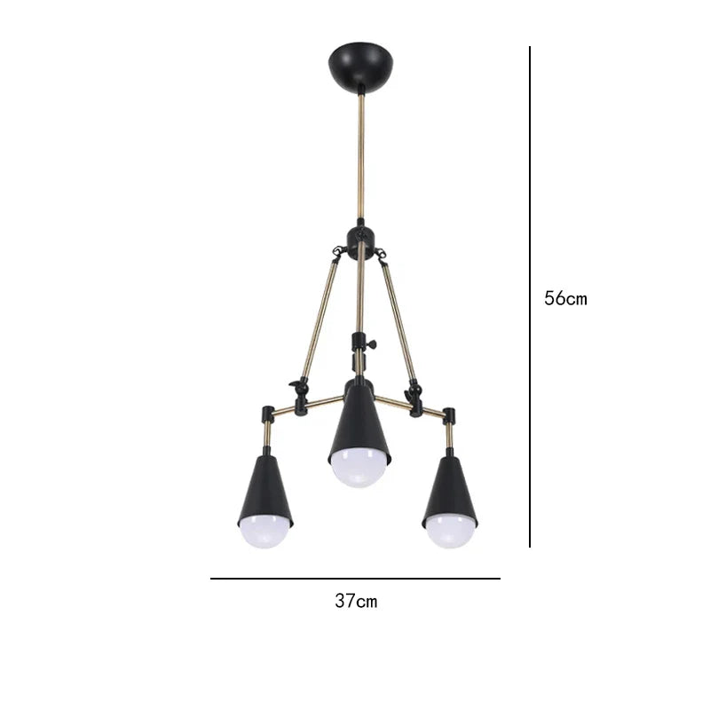 Afralia™ Metal Chandelier: European Style Dining Table Pendant Light, Modern Decor Art