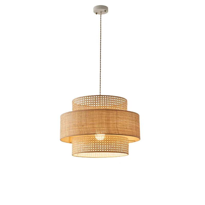 Afralia™ Vintage Rattan Pendant Lights for Nordic Wabi Sabi Living Space