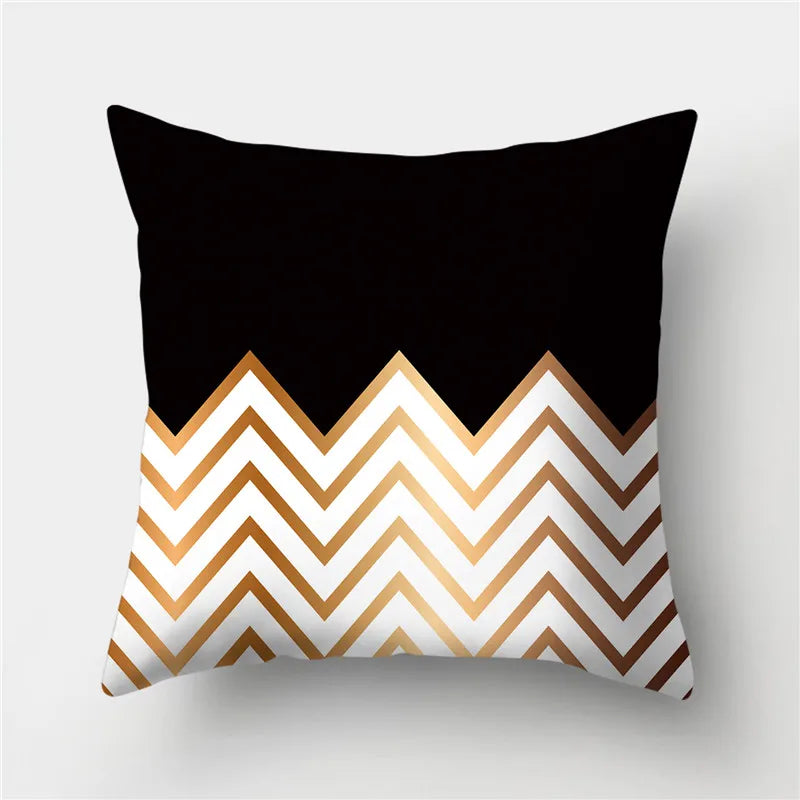 Afralia™ Geometric Stripes Pillowcase 45x45cm Polyester Cushion Cover for Living Room