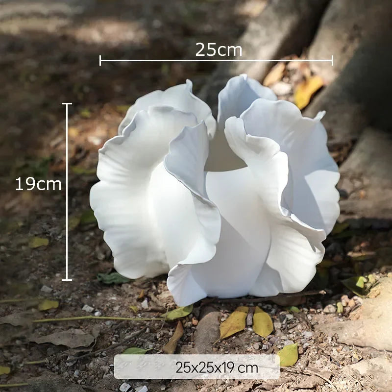 Afralia™ Colorful Wings Ceramic Vase Desk Decoration with Artificial Flowers