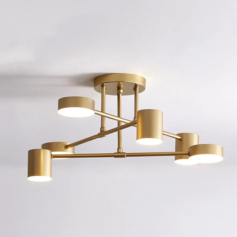 Afralia™ Nordic LED Chandelier Multi Head Ceiling Lamp for Living Room Bedroom