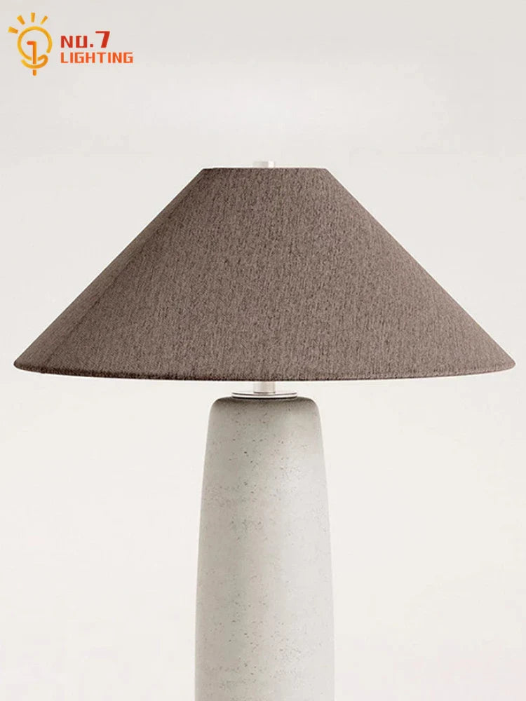 Afralia™ Retro Marble Table Lamp LED E27 White/Gray Desk Light for Bedroom Bar